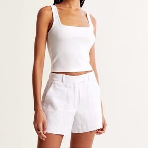 Abercrombie $ Fitch Linen Blend Shorts. Ultra high waist.